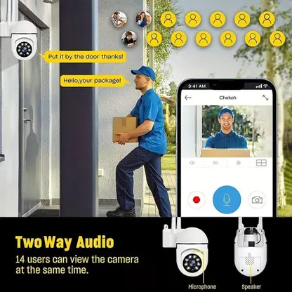 NARIYAS CCTV 4MP HD WiFi Wireless Camera Night Vision 360°Live View Alarm TwoWay Audio Security Camera - Image 3