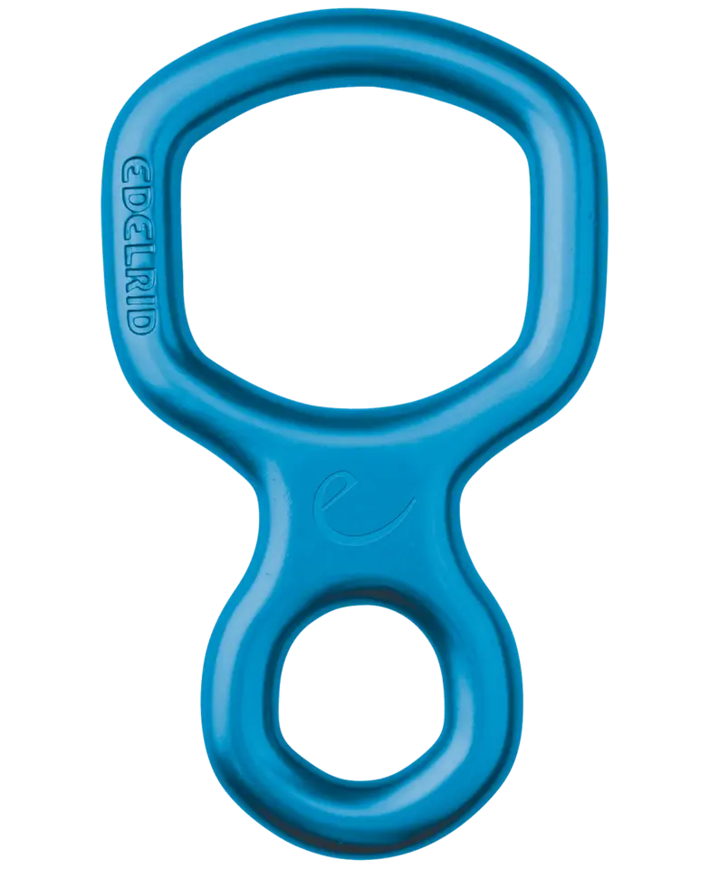EDELRID BUD Figure 8  (Robust figure 8 descender made of aluminum | for belaying and rappelling)