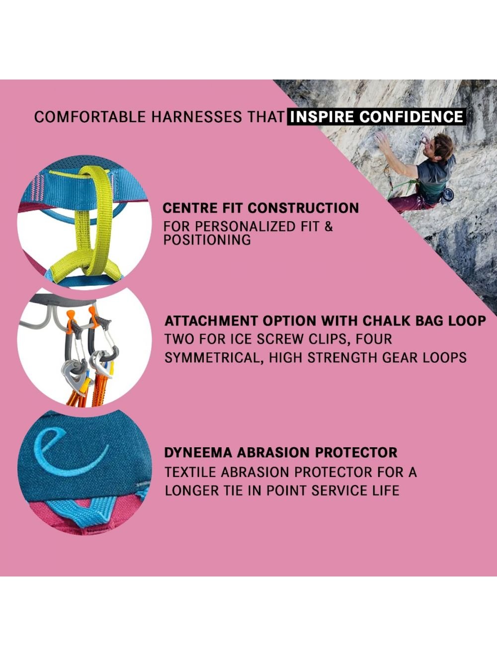 Edelrid Jayne Harness SMALL SIZE (Comfortable all-round climbing harness for women) - Image 4