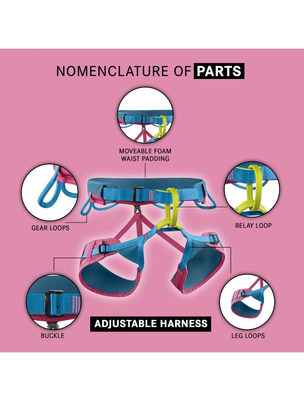 Edelrid Jayne Harness SMALL SIZE (Comfortable all-round climbing harness for women) - Image 3