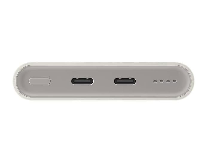 Samsung Galaxy 10000mAh Power Bank, 25W Fast Charging, Dual Output, Quick Charge, Beige - Image 5