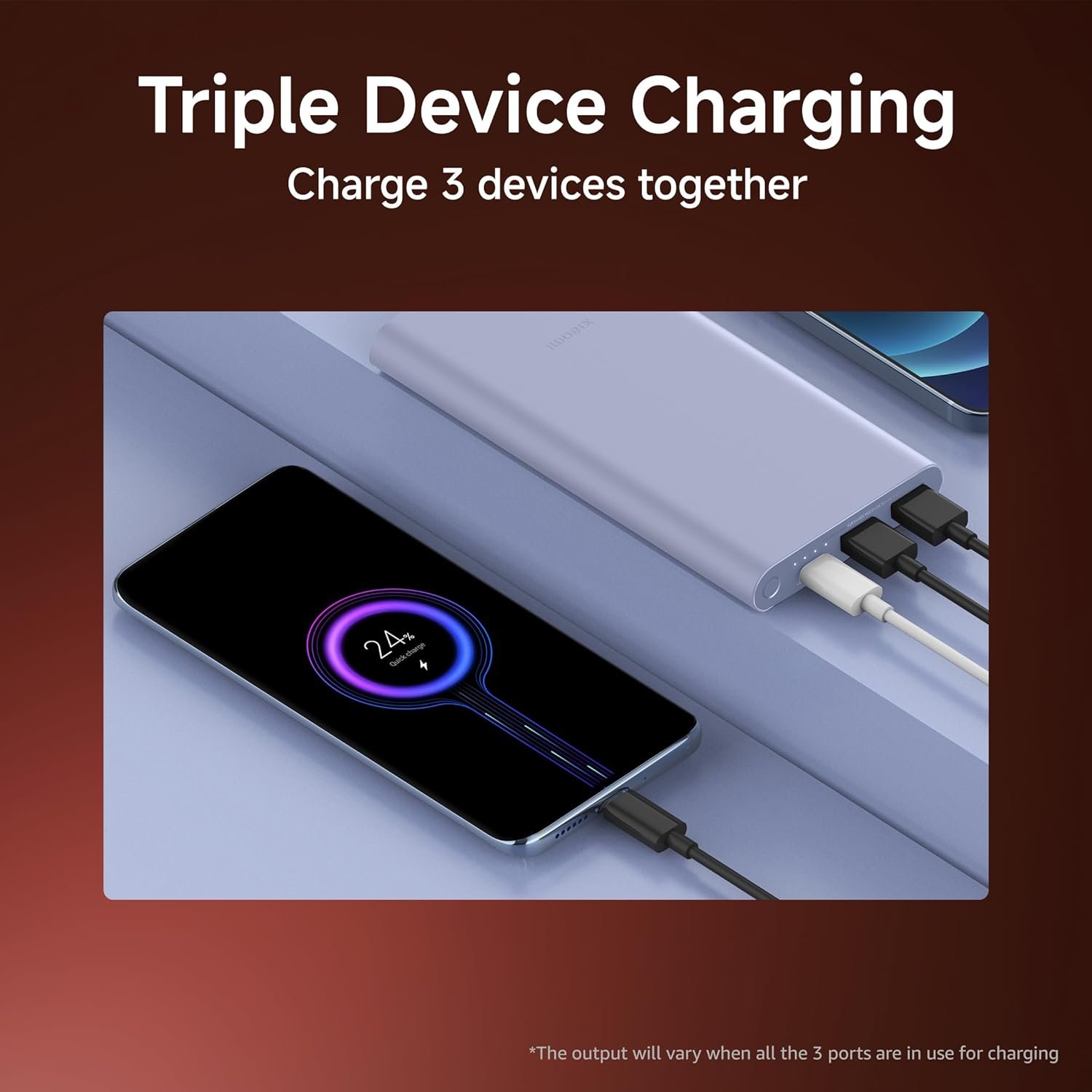Xiaomi Power Bank 4i 10000mAh 22.5W Fast Charging PD|Smart 12 Layer Protection| Durable Steel Casing |Triple Output Ports|Supports All Phone(MI Power Bank),Black - Image 7