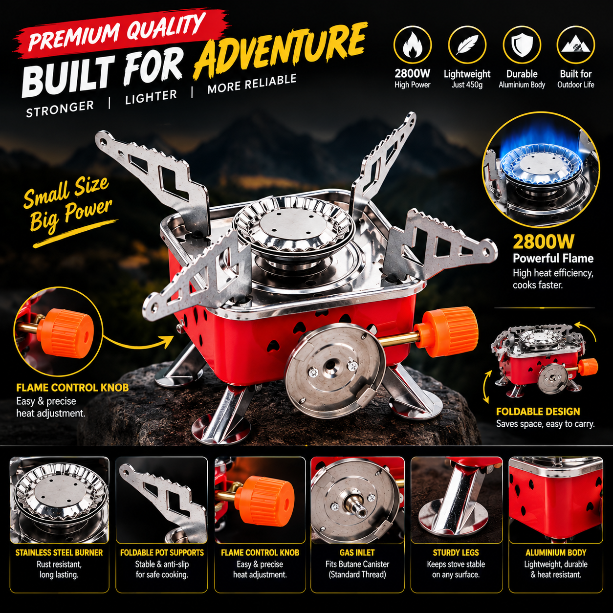 Gas Stove Camping Stove Folding - Image 6
